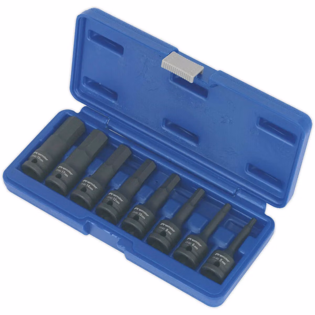 Loops 8 Piece Impact Hex Socket Bit Set, 1/2 inch Square Drive, Chrome Molybdenum Steel – 2