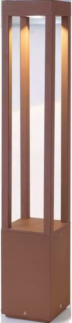 Netlighting Agra LED Outdoor Bollard Light in Brown with Transparent Glass, IP54 Rated – 4