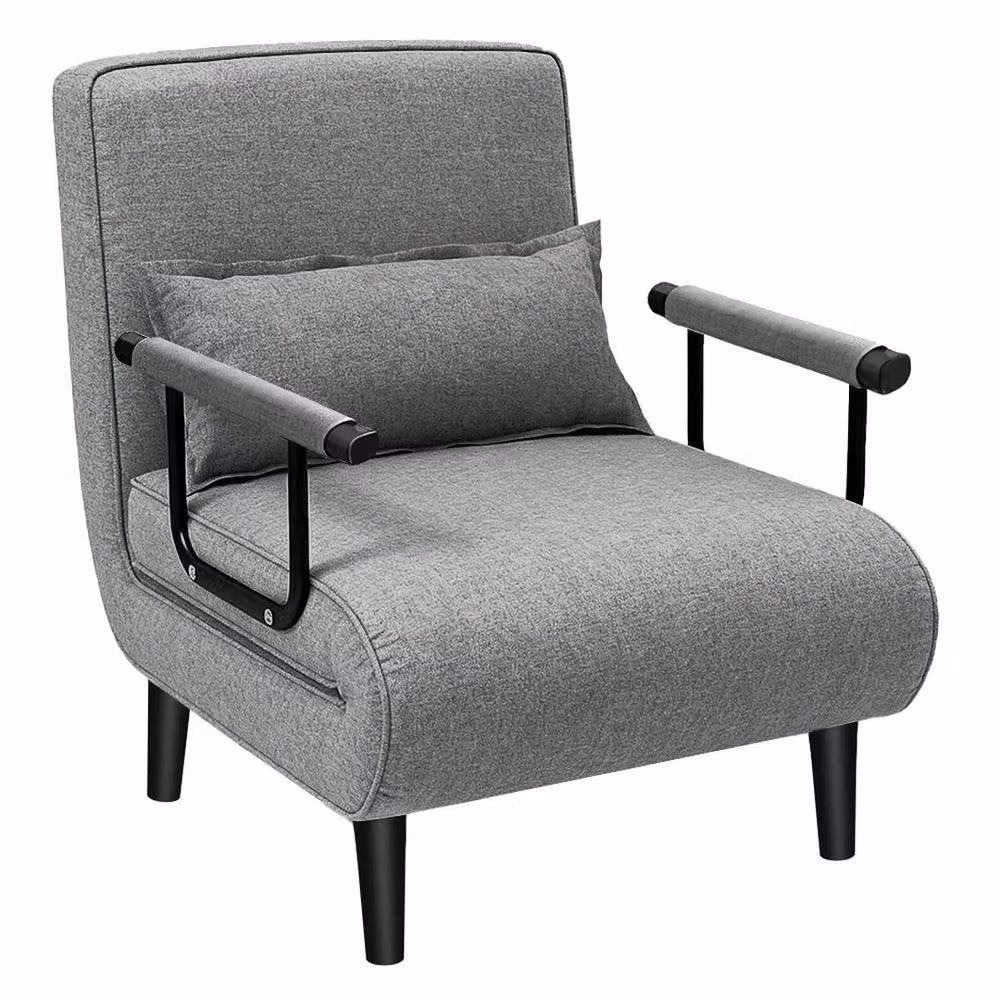 SPETLEK Single Fabric Sofa Bed Sleeper in Grey – 3