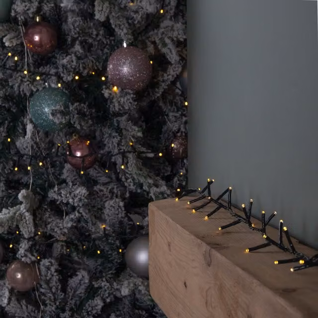 Samuel Alexander 1000 LED TreeBrights Christmas String Lights with Timer, Warm White, Beige