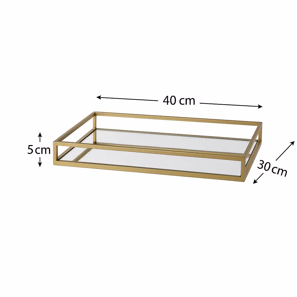 Melody Maison Large Gold Mirrored Cocktail Tray – 2