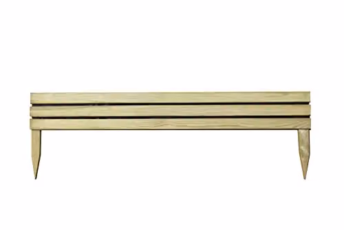 Forest Garden Wood Slatted Edging in Brown or Black, 1.2m – 1