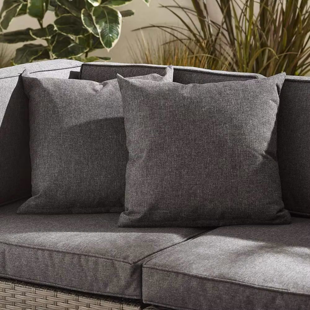 FurnitureboxUK Orlando 4 Seater Modular L-Shape Outdoor Garden Rattan Sofa Set in Grey – 4