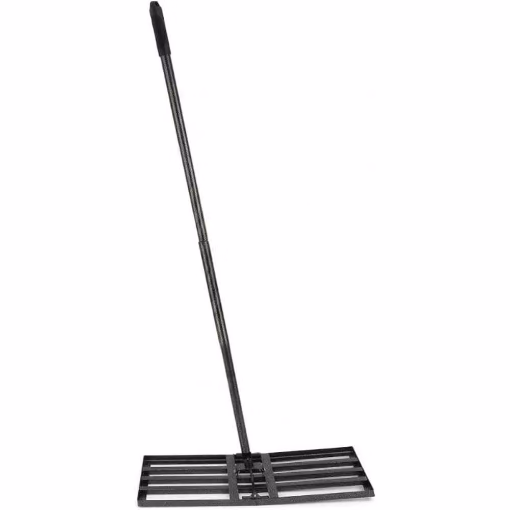 VOGREX Foldable Lawn Levelling Rake with Tilting Steel Handle in Black, W: 76 cm, D: 25 cm – 2