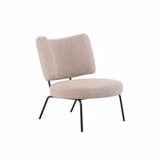 Dome Deco NONA Armchair in Beige Bouclé Fabric