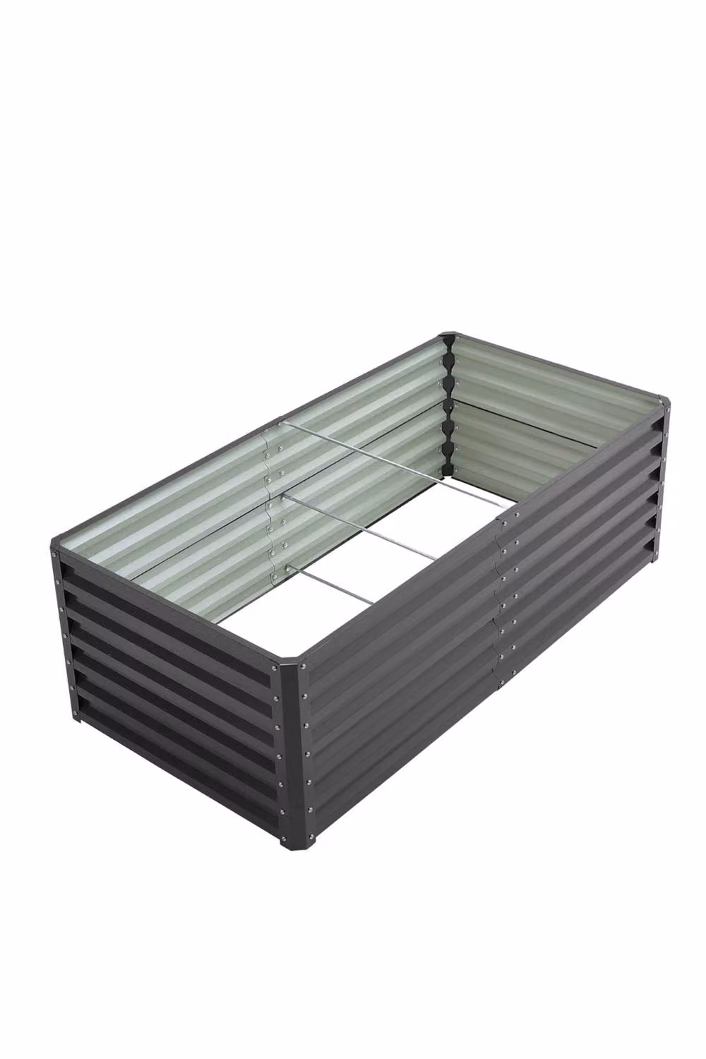 Living and Home Metal Raised Garden Bed in Black, W/D/H: 90 x 57 x 90 cm – 5