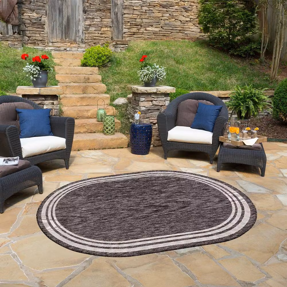 Livabliss Aegean Vintage In- & Outdoor Rug in Grey, Beige and Black, W: 200 cm, D: 275 cm – 3