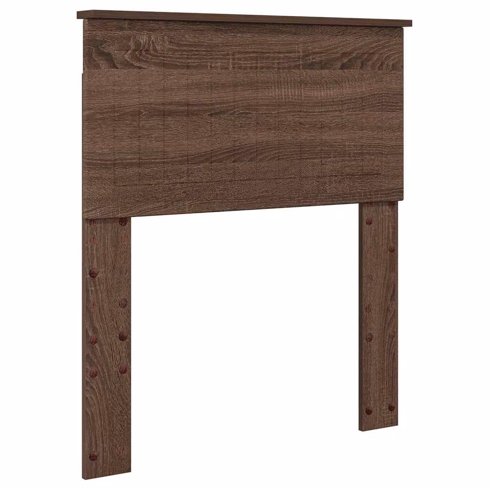 Berkfield Home Modern Bed Frame with Headboard in Brown Oak and Solid Pine Wood, W: 75 cm, L: 190 cm – 3