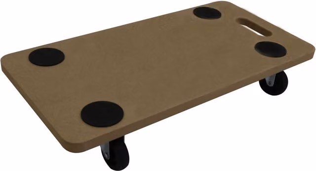 Oypla 150kg Wheeled Platform Dolly Furniture Mover in Brown MDF – 5