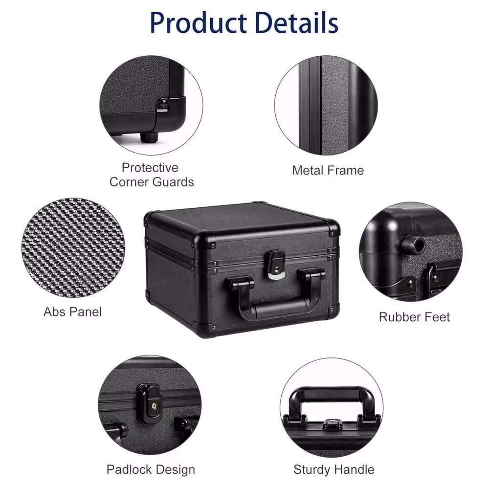 FLAVORA Portable Graded Card Storage Box in Black, W: 50 cm, D: 50 cm, H: 50 cm – 5