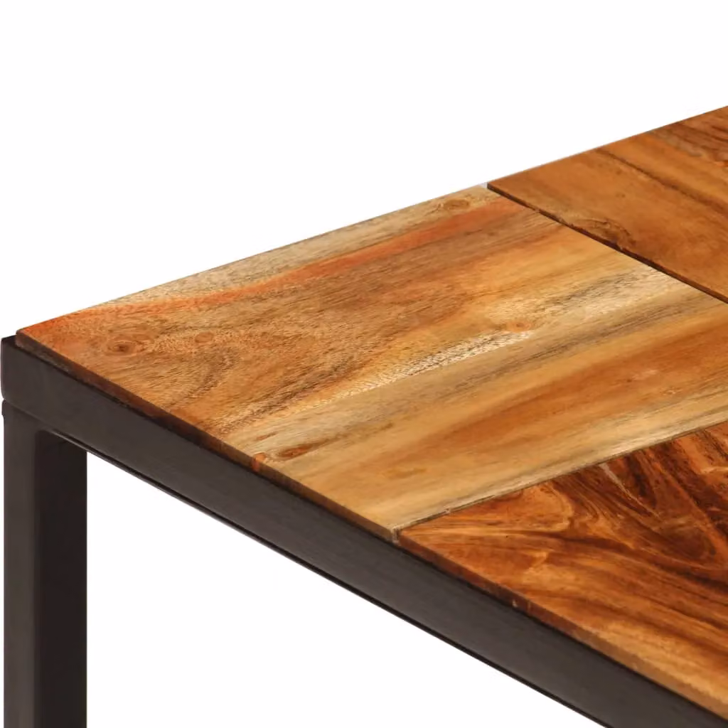 Berkfield Home Brown Acacia Wood and Steel Industrial Coffee Table W/D/H: 110 x 60 x 40 cm – 4