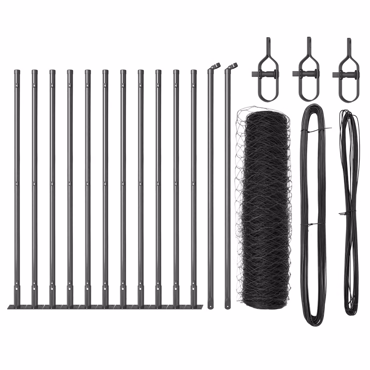Berkfield Home Grey Powder-Coated Steel Wire Mesh Fencing Set of 2, W: 25 m, H: 0.5 m – 2