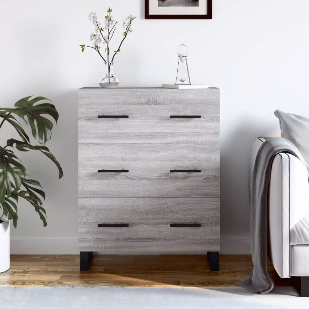 Berkfield Home Grey Sonoma Sideboard in Engineered Wood, W/D/H: 69.5 x 34 x 90 cm – 2