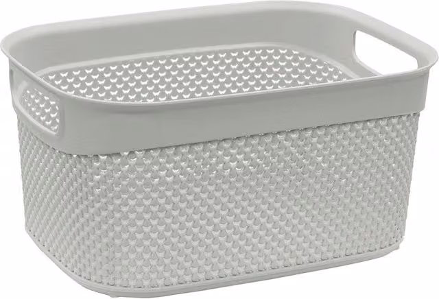 JVL Droplette 9L Storage Basket in Ice Grey