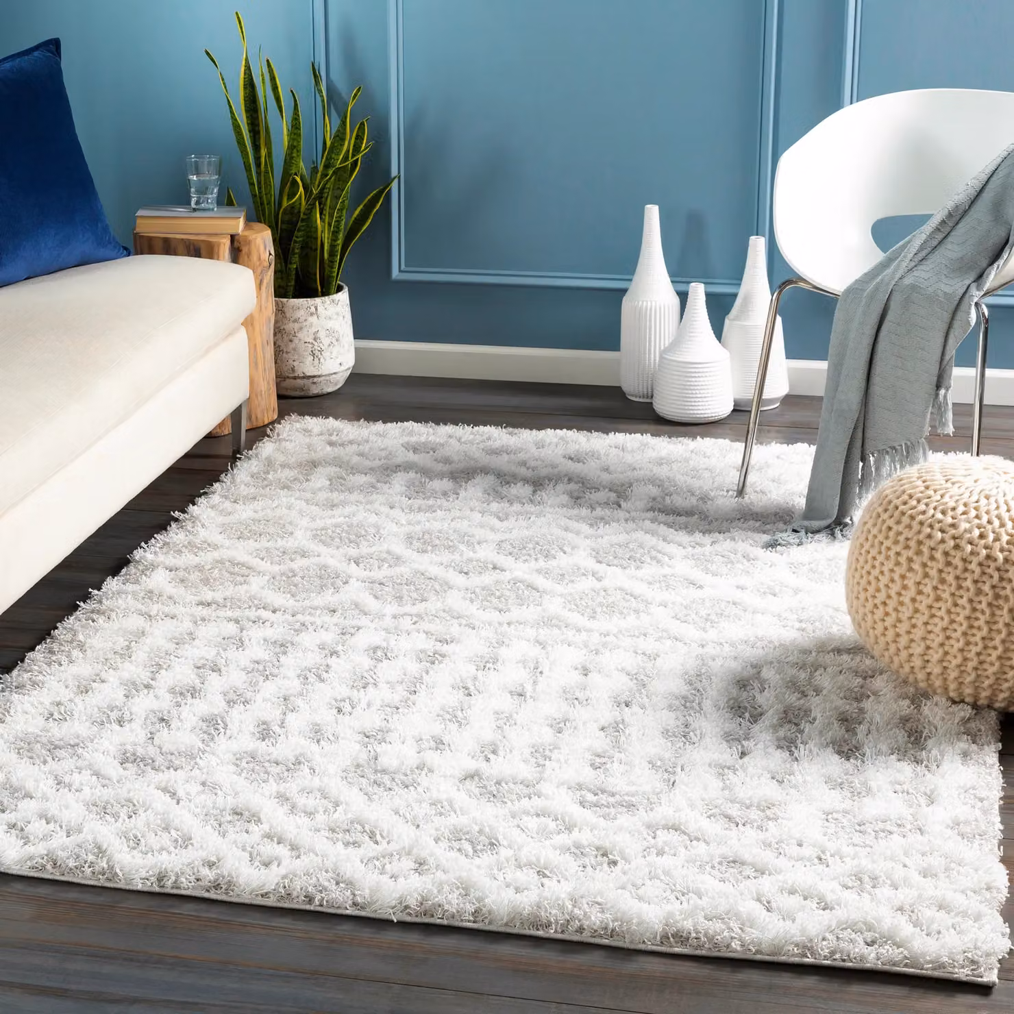 Livabliss Urban Geometric Shag Rug in Light Grey, W/D/H: 130 x 190 cm – 3