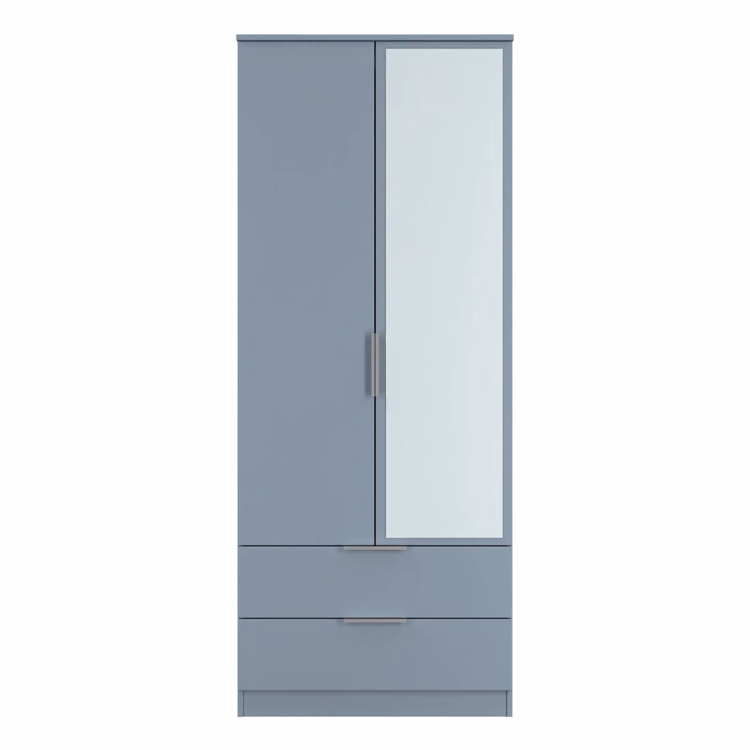 2 U Dover Ready Assembled 2 Door 2 Drawer Mirrored Wardrobe in Light Blue – 2