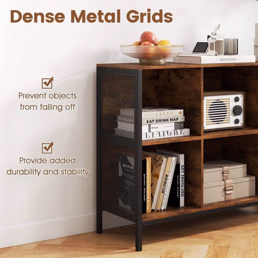 SPETLEK 6 Cube Industrial Storage Organizer in Brown, Width: 110 cm – 4