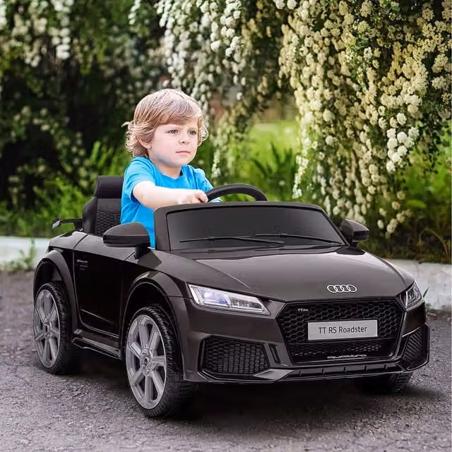 HOMCOM Licensed Audi TT RS 12V Electric Ride On Car in Black