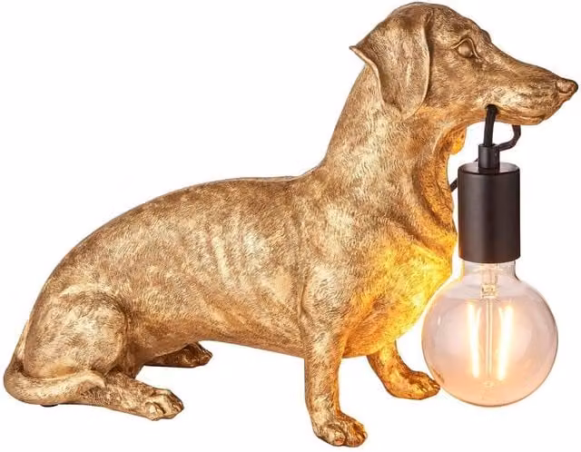 Netlighting Modica Adjustable Table Lamp in Vintage Gold and Matt Black with Glass Sphere
