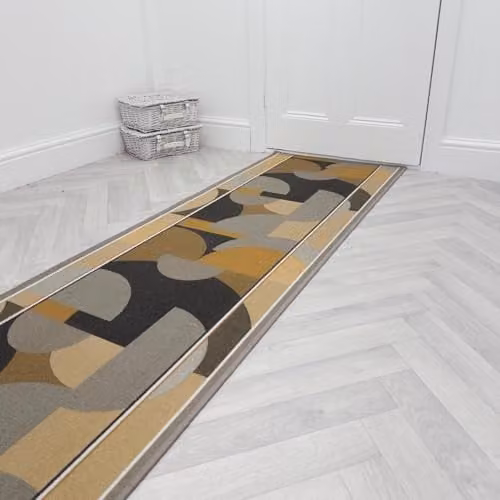runrug Hardwearing Woven Hallway Runner Rug in Brown, W: 100 cm, L: 300 cm – 5