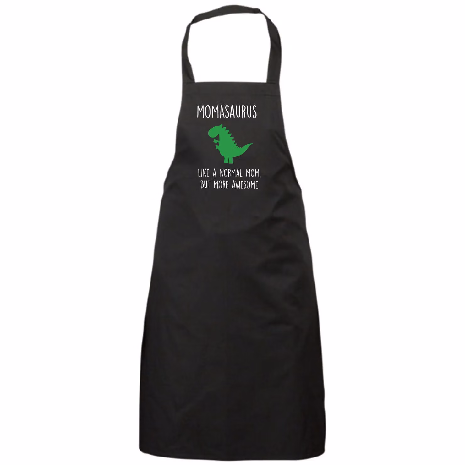 60 Second Makeover Women's Momasaurus Dinosaur Apron in Black – 2