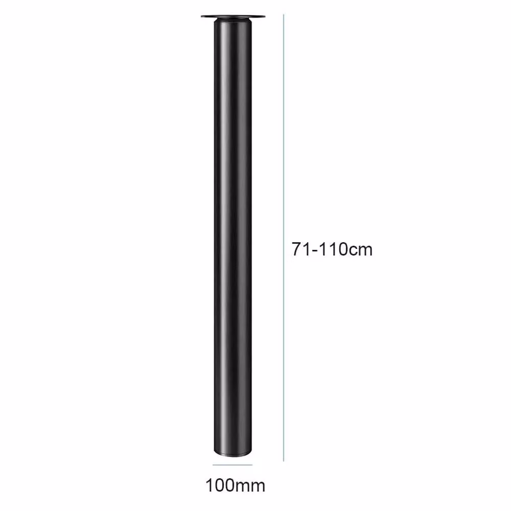 Kelvenix 2-Piece Breakfast Bar Table Leg Support in Black, W: 1000 cm, D: 52 cm – 2