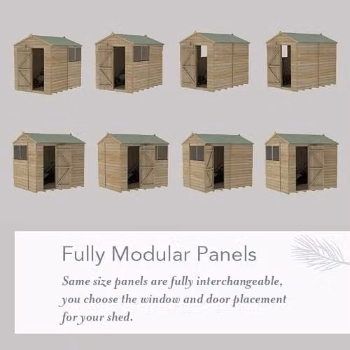 Forest Garden Brown Apex Wooden Shiplap Shed with Window and Floor – 4