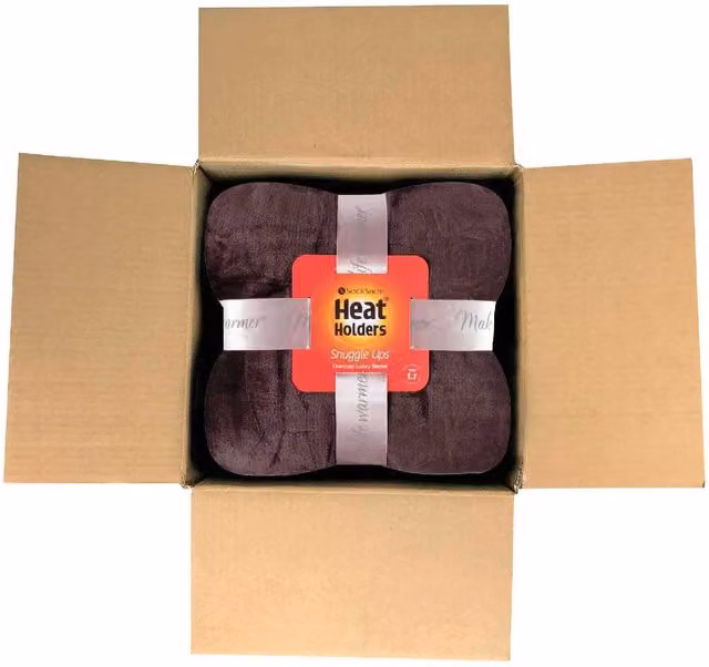 Heat Holders 1.7 Tog Brown Fleece Thermal Blanket, W/D/H: 180 x 200 cm – 3
