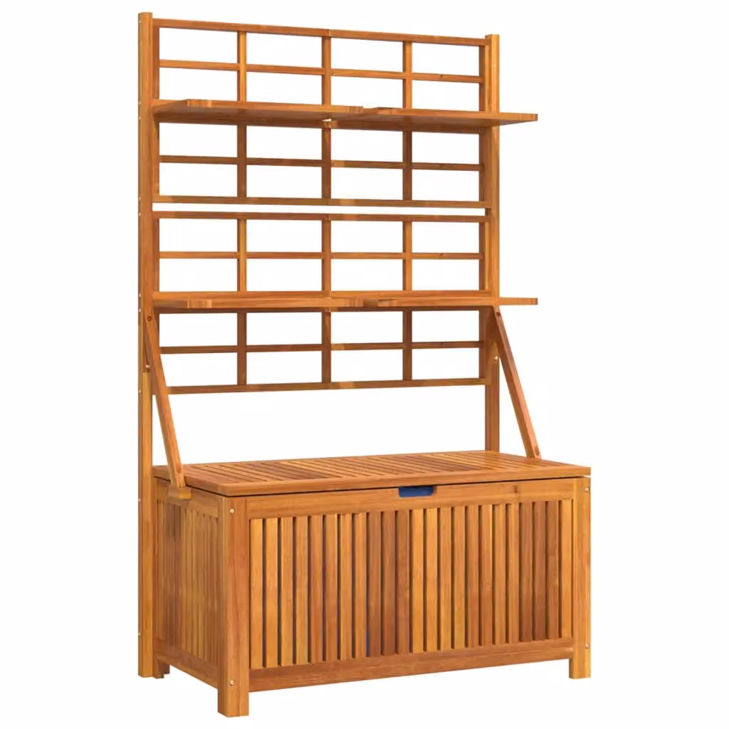 Berkfield Home Brown Acacia Wood Trellis Storage Box W/D/H: 99 x 50 x 160 cm – 2