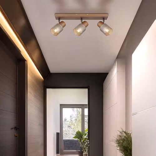 Globo Lighting Modern Adjustable Ceiling Spotlight in Brown – 3