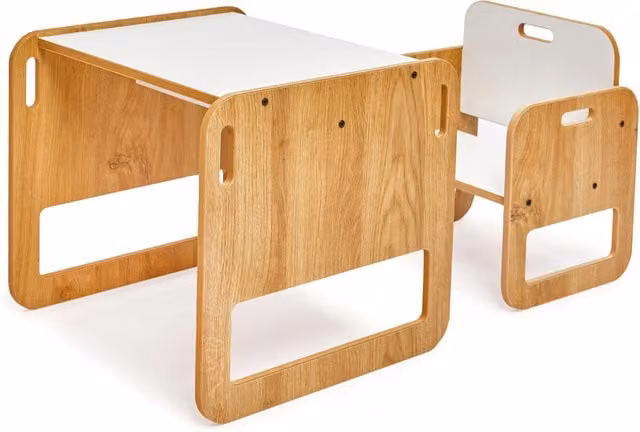 Minera White Wooden Kids Activity Table and Chair Set