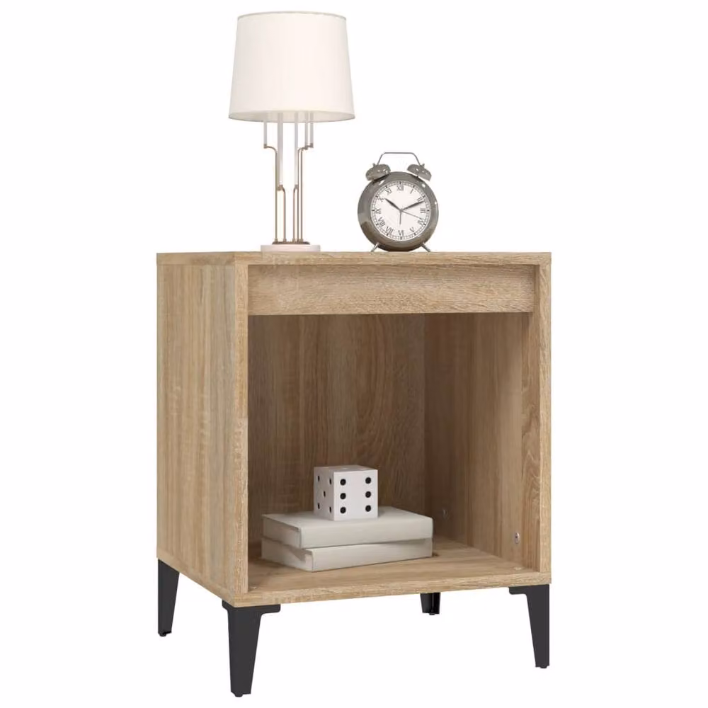 Berkfield Home Sonoma Oak Bedside Cabinet in Brown, W/D/H: 40 x 35 x 50 cm – 3