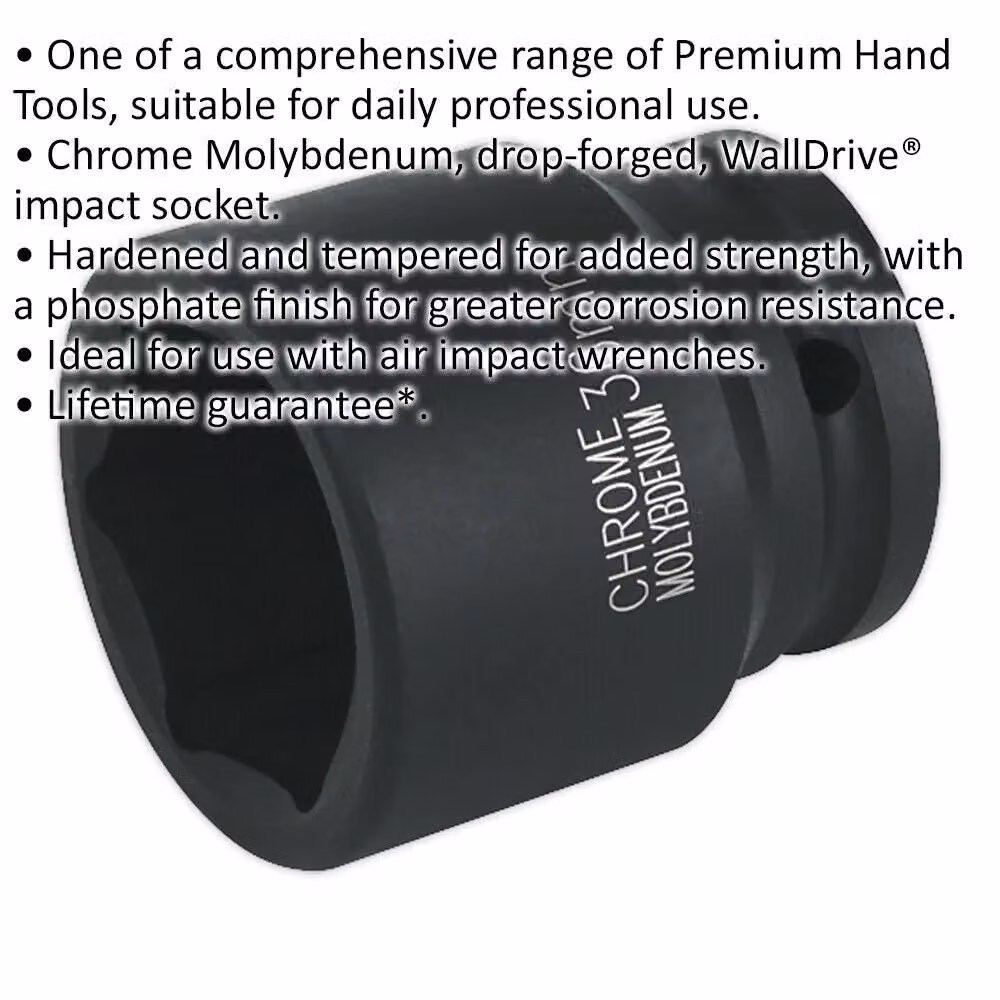 Loops 36mm Forged Chromoly Impact Socket with 3/4 Inch Square Drive – 2