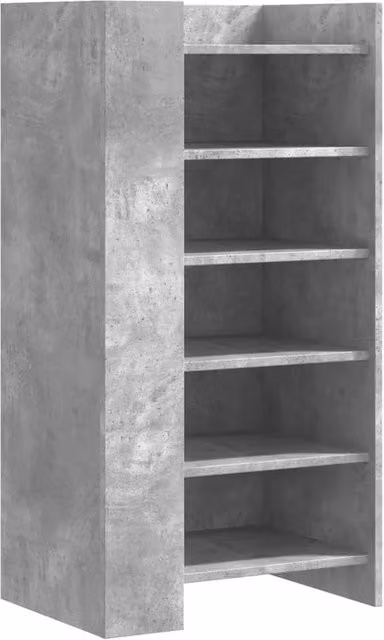 Berkfield Home Industrial Shoe Cabinet in Concrete Grey, W/D/H: 52 x 37.5 x 100 cm – 1