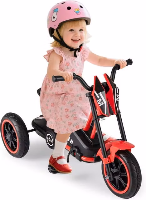 COSTWAY Red Tricycle and Ride-On Toy for Toddlers