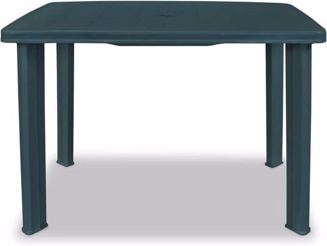 Berkfield Home Green Plastic Rectangular Garden Table W/D/H: 101 x 68 x 72 cm – 1