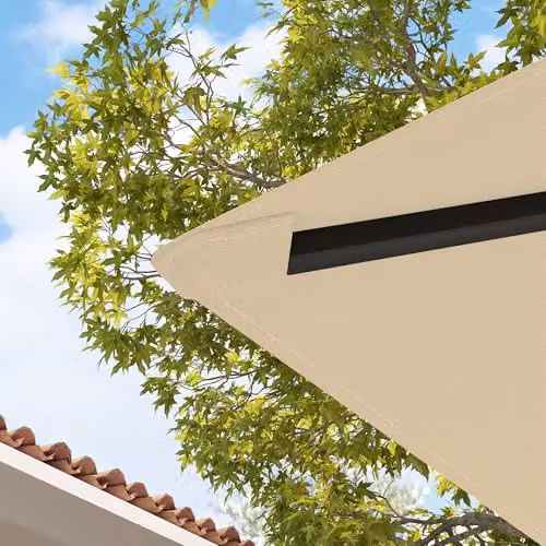 Outsunny Beige Gazebo Canopy Replacement Cover with UPF 50+ Protection – 5