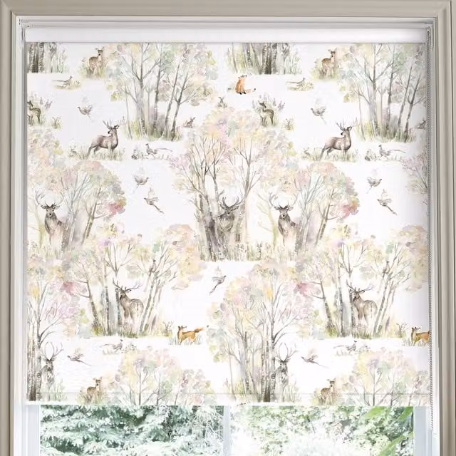 Voyage Sherwood Made to Measure Blackout Roller Blind in Linen Multicolour
