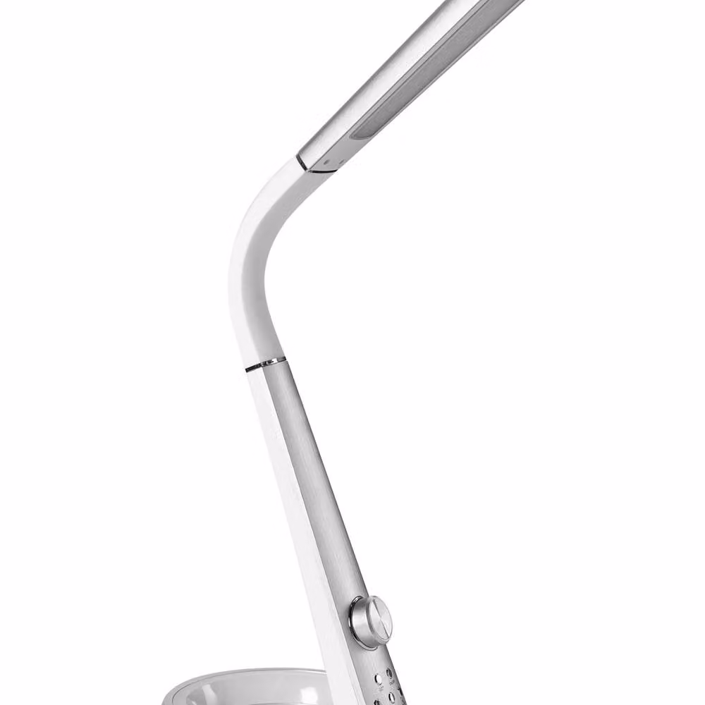 Wyld and Coco Silver LED Desk Lamp with Adjustable Shade, 3 CCT Modes, Dimmer and USB Port, W/D/H: 17.0 x 17.0 x 65.0 cm – 2