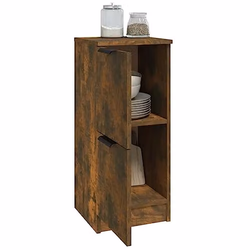 vidaXL Modern Sideboard in Brown MDF, Multifunctional Storage Unit for Living Room or Bedroom, W/D/H: 120 x 30 x 70 cm – 3