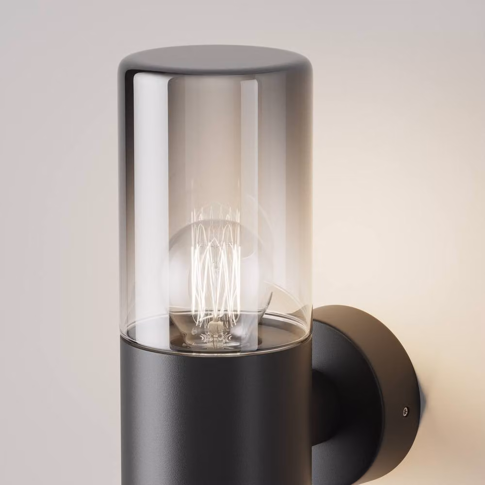 Netlighting Amas Outdoor Up and Down Wall Lamp in Grey with 2 x E27 Sockets and IP54 Rating – 2