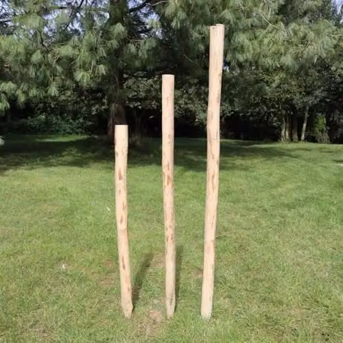 Tulipy Round Brown Wood Rustic Chestnut Fence Posts for Hazel Hurdles, Height: 240 cm