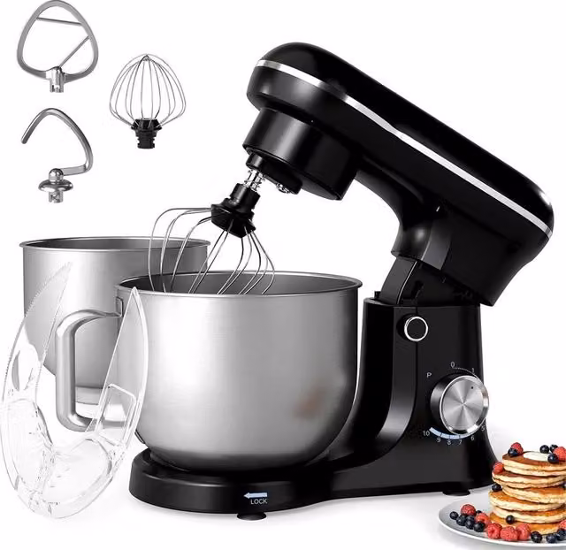 Havendro 10-Speed Electric Stand Mixer in Black Stainless Steel – 1
