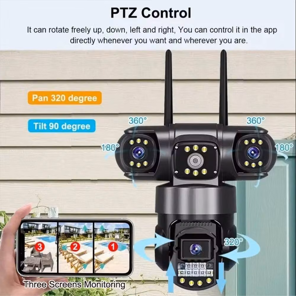 Kelvenix Wireless IP Outdoor CCTV HD PTZ Home Security Camera in Black – 4