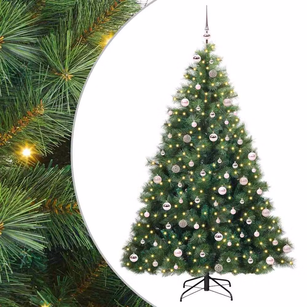 Berkfield Home Artificial Green Christmas Tree with 300 LEDs, Height: 240 cm – 2