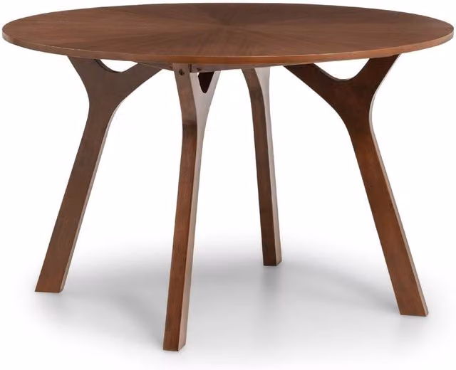 Cheshire Premium Huxley Round Dining Table in Brown Walnut