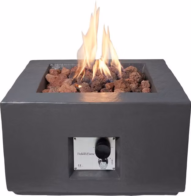 Field and Flame Aster Grey Gas Fire Pit Table