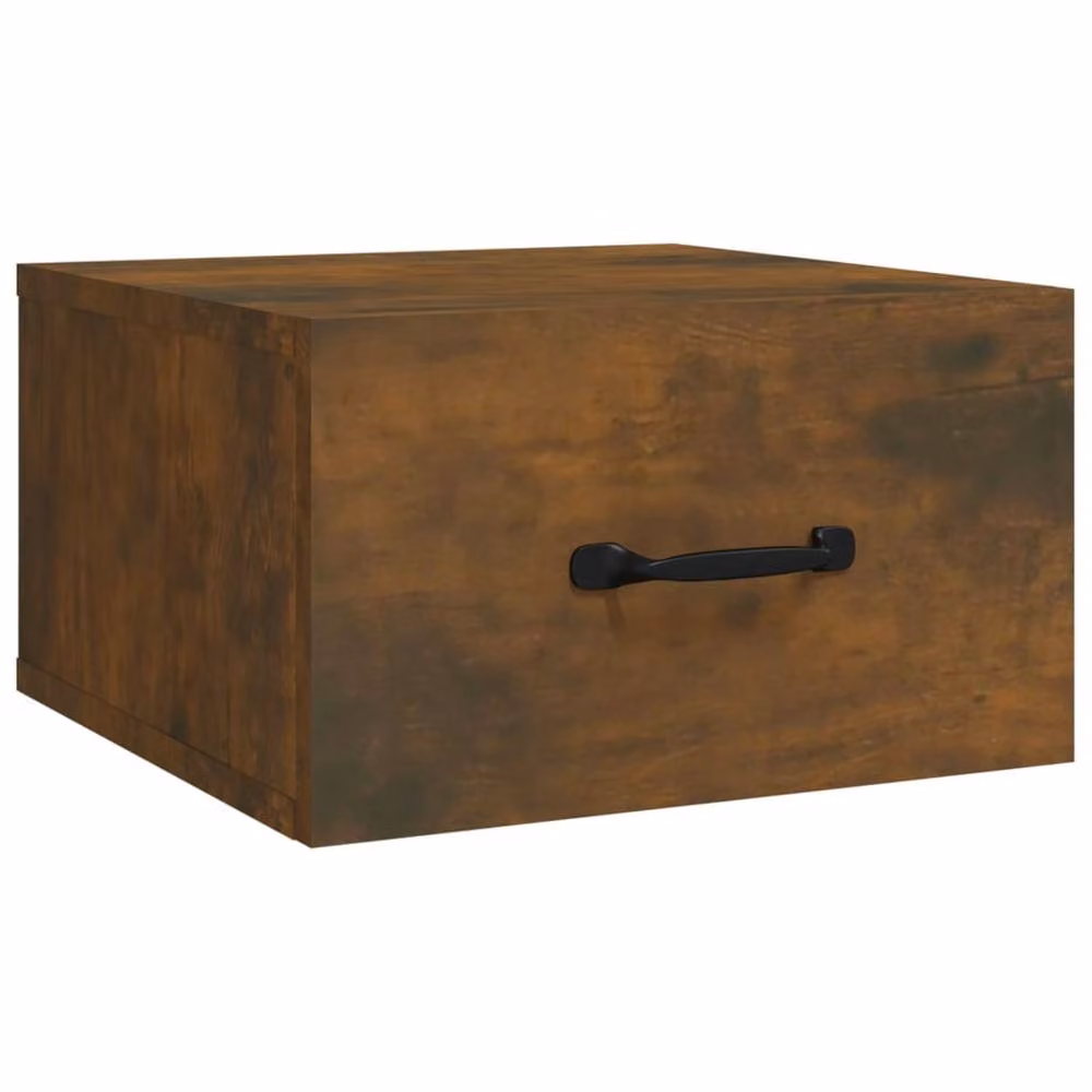 Berkfield Home Wall-mounted Bedside Cabinet in Smoked Oak Brown, W/D/H: 35 x 35 x 20 cm – 2