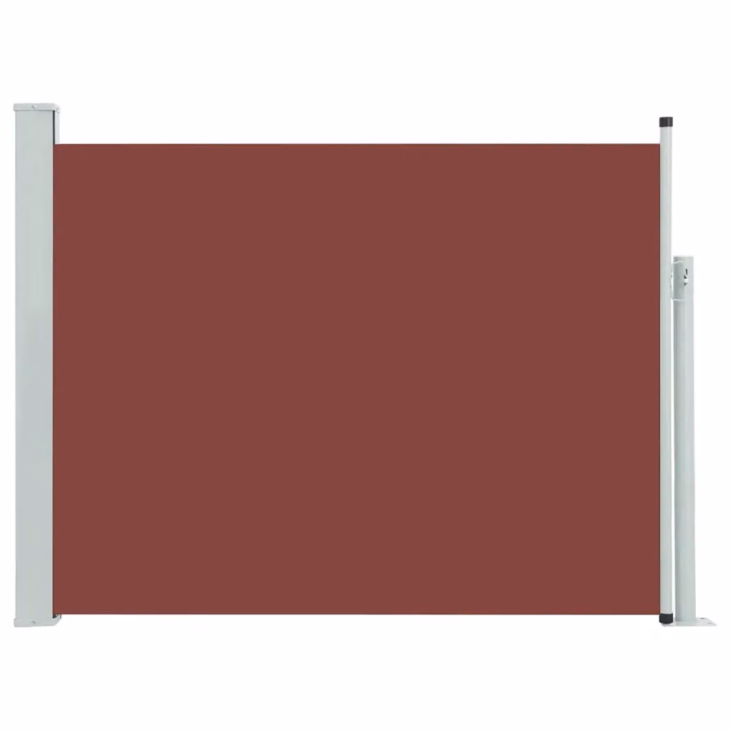 Berkfield Home Patio Retractable Side Awning in Brown and Grey, W/H: 500 x 140 cm – 2