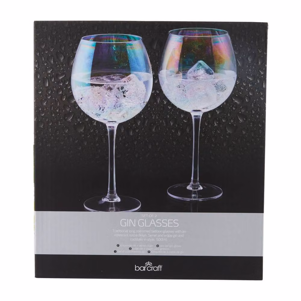 Mikasa Set of 4 Iridescent Blue Cocktail Gin Glasses, 500 ml per glass – 3